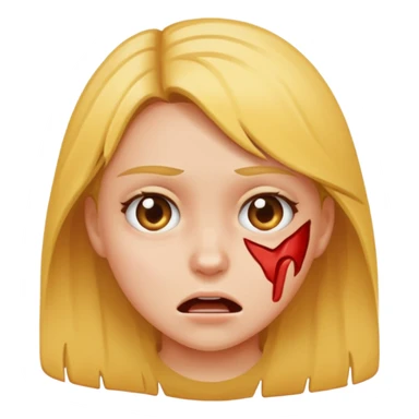 girl tearing up sticker