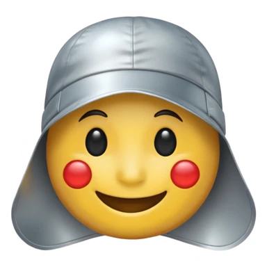smiling emoji wearing a tinfoil hat sticker