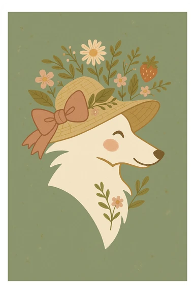 Give the Overwolf logo a cute cottagecore makeover sticker