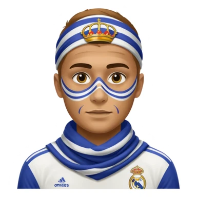 football supporter, paint logo real mdrid in face sticker