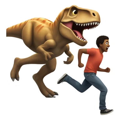 Kevin heart running from a trex sticker