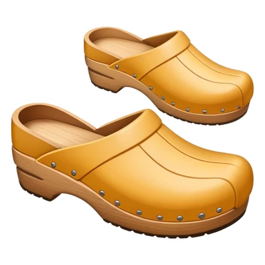 simple wooden traditional minimal clog  sticker