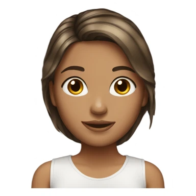 Brunette girl with highlights  sticker