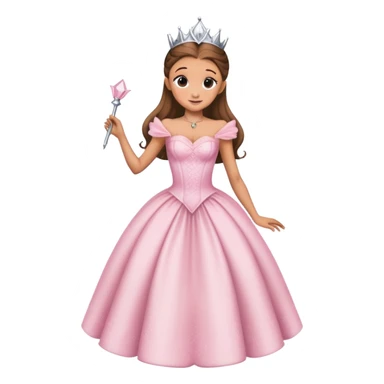 Ariana grande putting on her Glinda dress for wicked  sticker