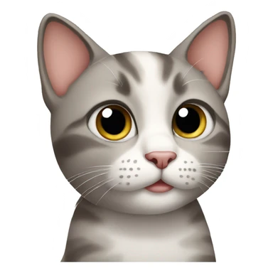 A cute cat raising one eyebrow  sticker