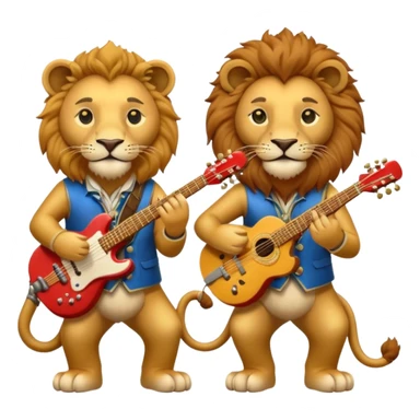 lion as Musicians sticker