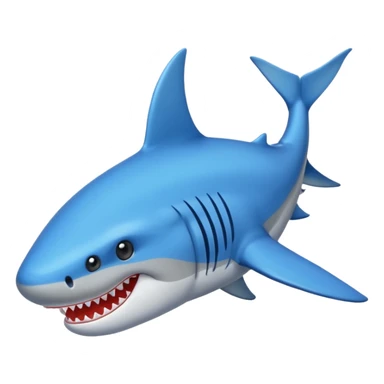 Haz a un tiburón con tenis azules sticker