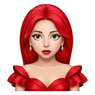 lady gaga with red dress sticker
