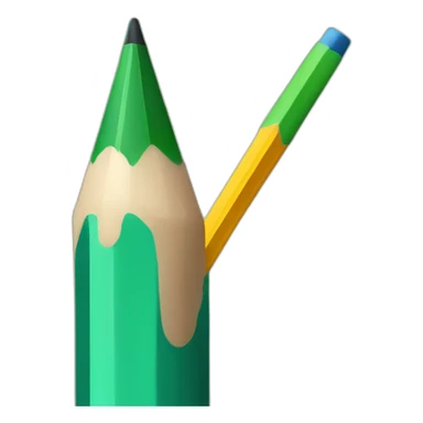 green blueish pencil sticker