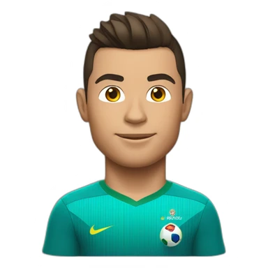 Cristiano Ronaldo avec une coupe du monde sticker