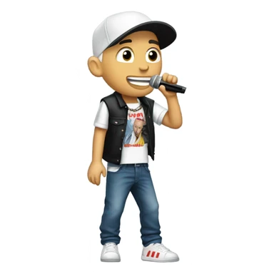 Eminem rapping sticker
