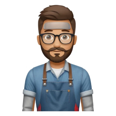 hipster barista sticker