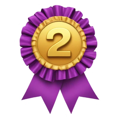 Award ribbon that says 2nd place  sticker