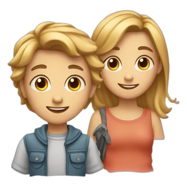 boy amd girl sticker