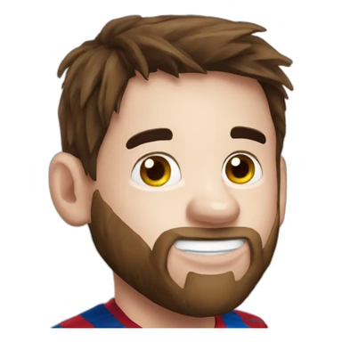 Messi with goat horn sticker