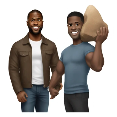 Kevin hart carrying the rock sticker