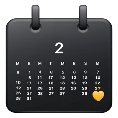 black calendar without numbers sticker
