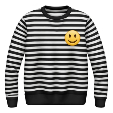 black and white stripes pullover sticker