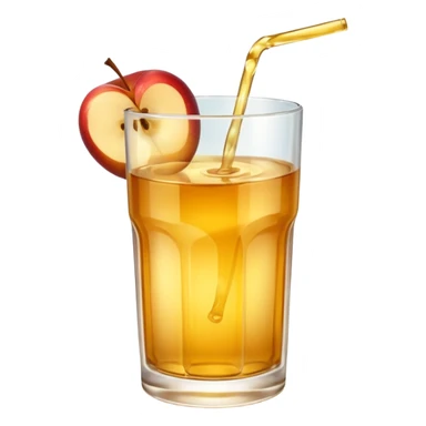 Apple juice in large glass sticker