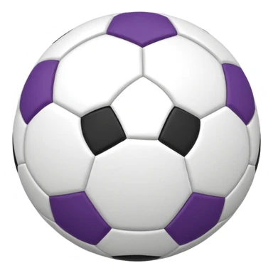 bola de futebol branco e roxa sticker