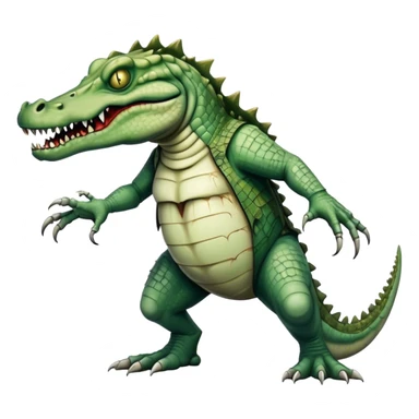 zombie monstrous pale skinned decaying greenish white alligator, vicious, boss monster, full body, dirty, undead sticker