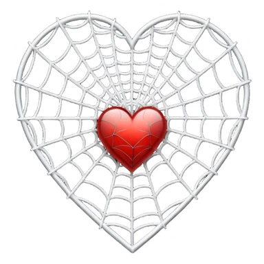 An heart emoji made up of SPIDER web sticker