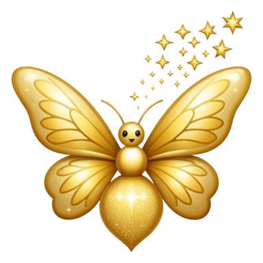 gold fairy dust and sparkled  sticker