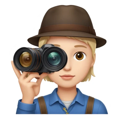 photographer looking into a camera sticker