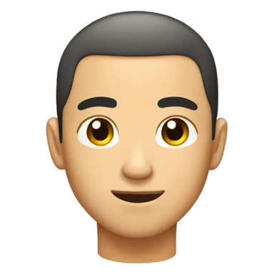 an asian guy with a buzz cut, a tan skin, tall and strong sticker