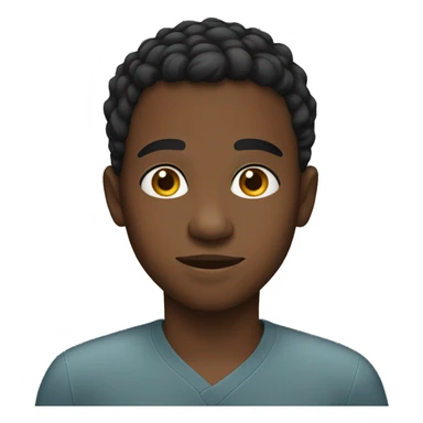 15 year old black boy with short hair sticker