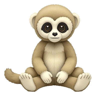jellycat style stuffed animal: lar gibbon sticker