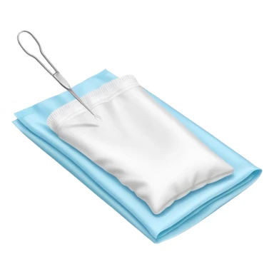 disposable gloves, cotton pads and swabs lying on a table sticker