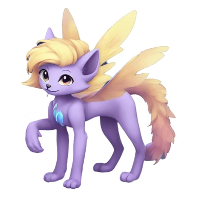 Anthro Sona Fakemon Nebula Full Body sticker