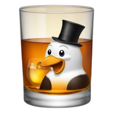 Pingouin drink old fashion whisky  sticker