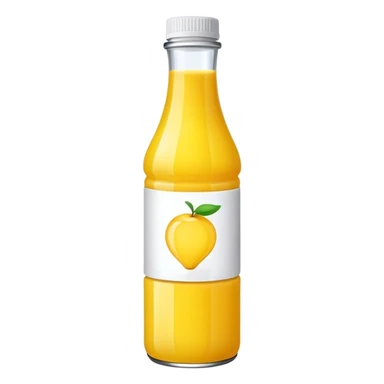 Yellow juice bottled sticker