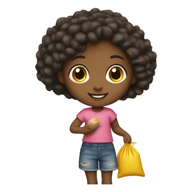 Little girl that uses a corn-hole bag as her favorite doll sticker