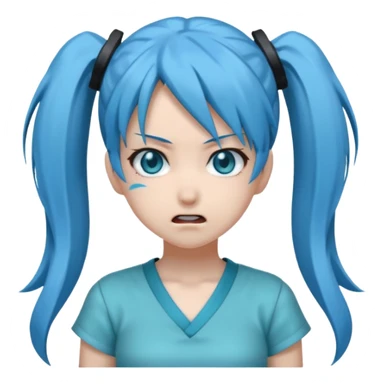 Hatsune Miku angry twintail sticker