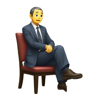 A Japanese gentleman takes off his shoes and sits "seiza" on a chair. sticker