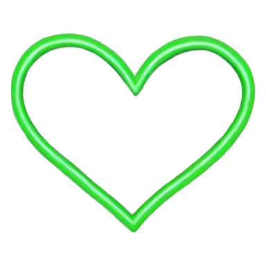 neon green heart sticker