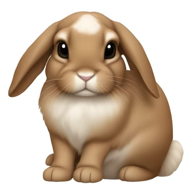 Holland lop brown bunny laying down sticker