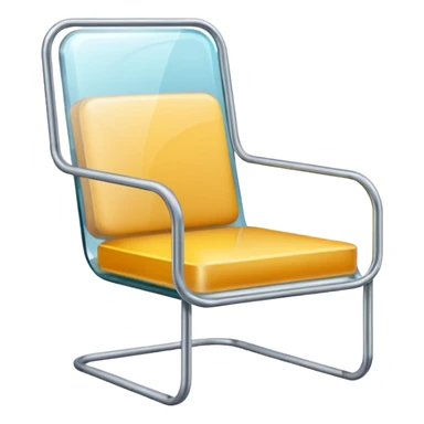 danish design glass chair sticker