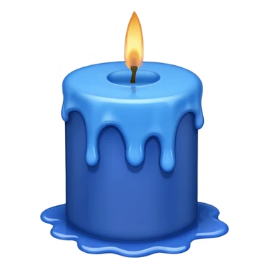 Dripping blue candle diagonal  sticker