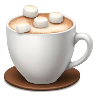 Cup of hot coco with marshmallows  sticker