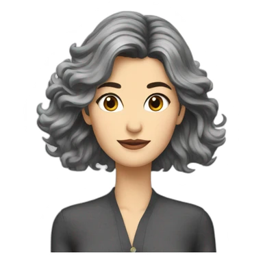 Audrey tautou grey long hair sticker