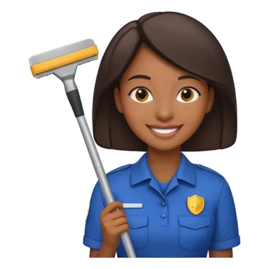 Window Cleaner  black woman  sticker
