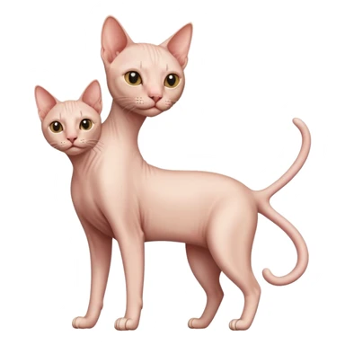 hairless cat full body standing sticker