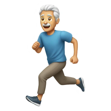 old man running sticker
