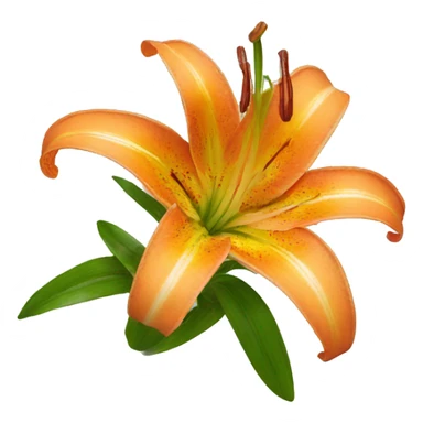 orange natal lily, twemoji sticker