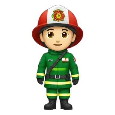 Fireman with Tatarstan flag sticker