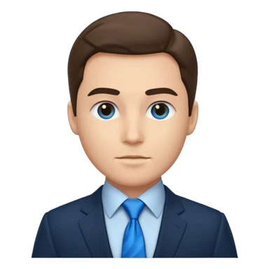 guy with suit and blue tie sticker